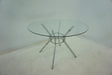 Steele Chrome 48-inch Round Glass Top Dining Table by Coaster at Eve Furniture