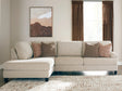 Steelwater Retreat Latte 2-Piece Sectional with LAF Chaise by Ashley at Eve Furniture