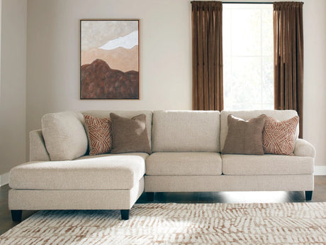 Steelwater Retreat Latte 2-Piece Sectional with LAF Chaise by Ashley at Eve Furniture