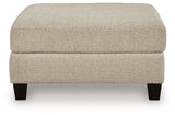 Steelwater Retreat Latte Oversized Accent Ottoman by Ashley at Eve Furniture
