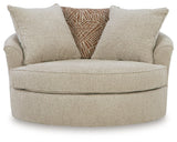 Steelwater Retreat Latte Oversized Swivel Accent Chair by Ashley at Eve Furniture