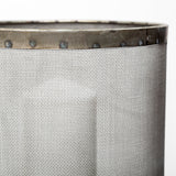 Steen Set of Two Black Meshed Metal Candle Holder Lanterns by Mercana at Eve Furniture