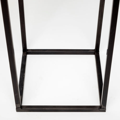 Steen Set of Two Black Meshed Metal Candle Holder Lanterns by Mercana at Eve Furniture