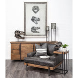 Steen Set of Two Black Meshed Metal Candle Holder Lanterns by Mercana at Eve Furniture