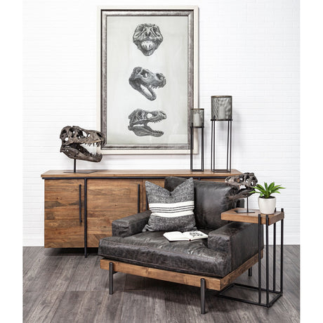 Steen Set of Two Black Meshed Metal Candle Holder Lanterns by Mercana at Eve Furniture