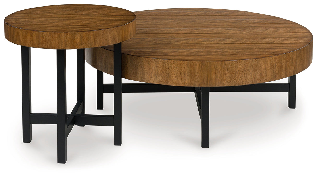 Steenlage Brown/Black Table (Set of 2)