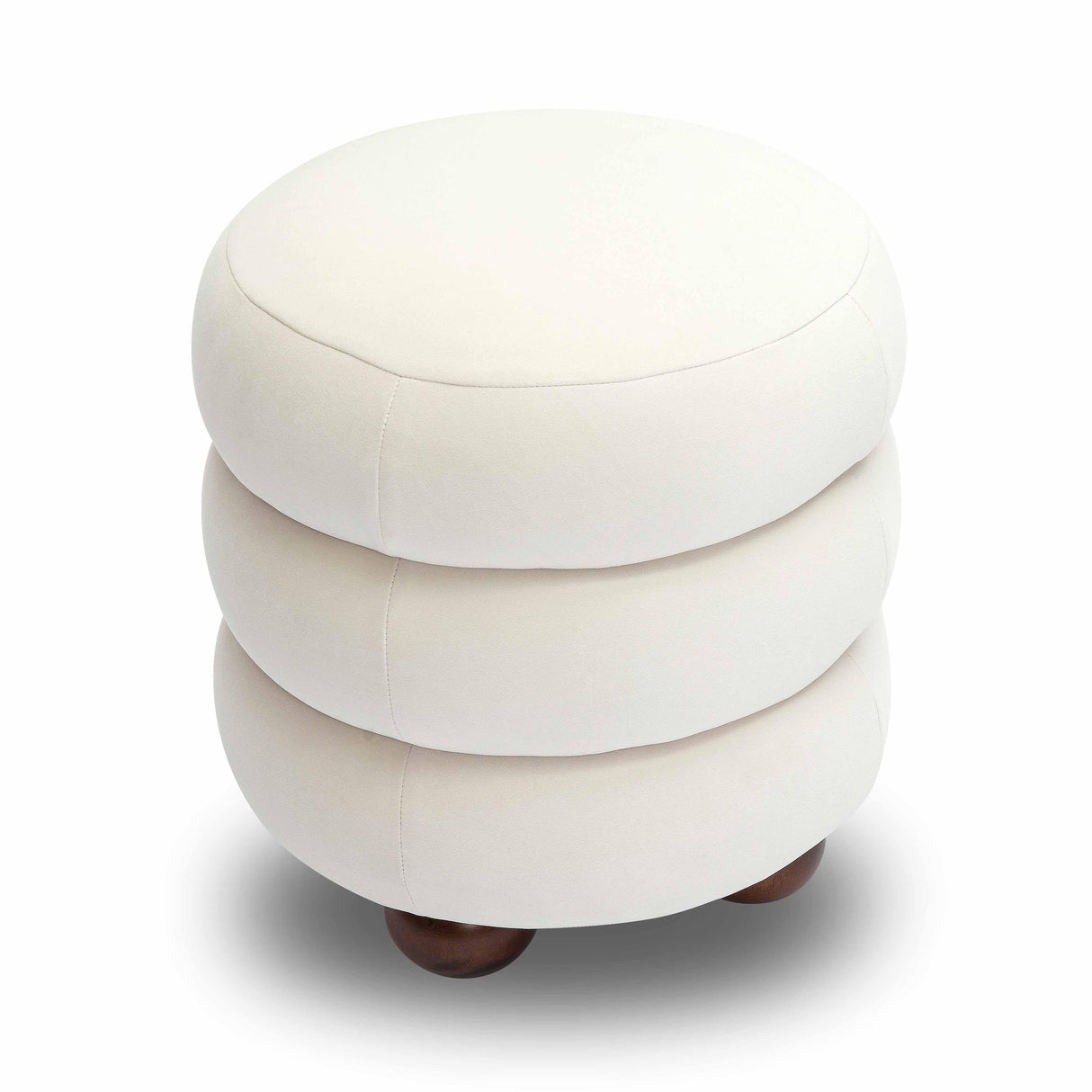 Stefanie Velvet Ottoman by TOV Furniture at Eve Furniture
