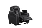 Stefano Black 3-Piece Reclining Living Room Set by Happy Homes at Eve Furniture