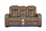 Stefano Brown 3-Piece Reclining Living Room Set by Happy Homes at Eve Furniture