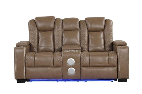 Stefano Brown 3-Piece Reclining Living Room Set by Happy Homes at Eve Furniture