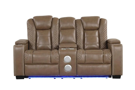 Stefano Brown 3-Piece Reclining Living Room Set by Happy Homes at Eve Furniture