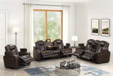 Stefano Espresso 3-Piece Reclining Living Room Set by Happy Homes at Eve Furniture