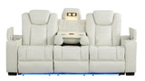Stefano LED White 3-Piece Reclining Living Room Set by Happy Homes at Eve Furniture