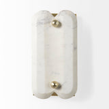 Stein Gold W/ White Marble Shade Wall Sconce by Mercana at Eve Furniture
