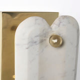 Stein Gold W/ White Marble Shade Wall Sconce by Mercana at Eve Furniture