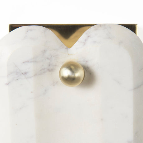 Stein Gold W/ White Marble Shade Wall Sconce by Mercana at Eve Furniture