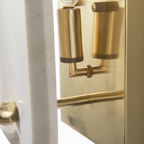 Stein Gold W/ White Marble Shade Wall Sconce by Mercana at Eve Furniture