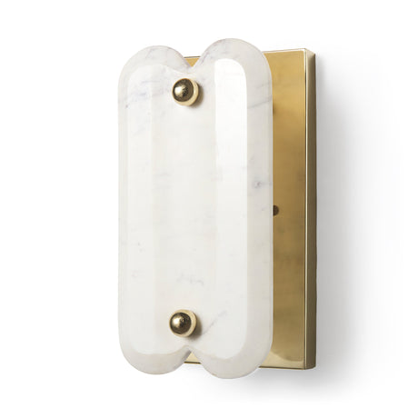 Stein Gold W/ White Marble Shade Wall Sconce by Mercana at Eve Furniture