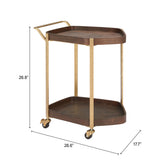 Stela Walnut Bar Cart by Zuomod at Eve Furniture