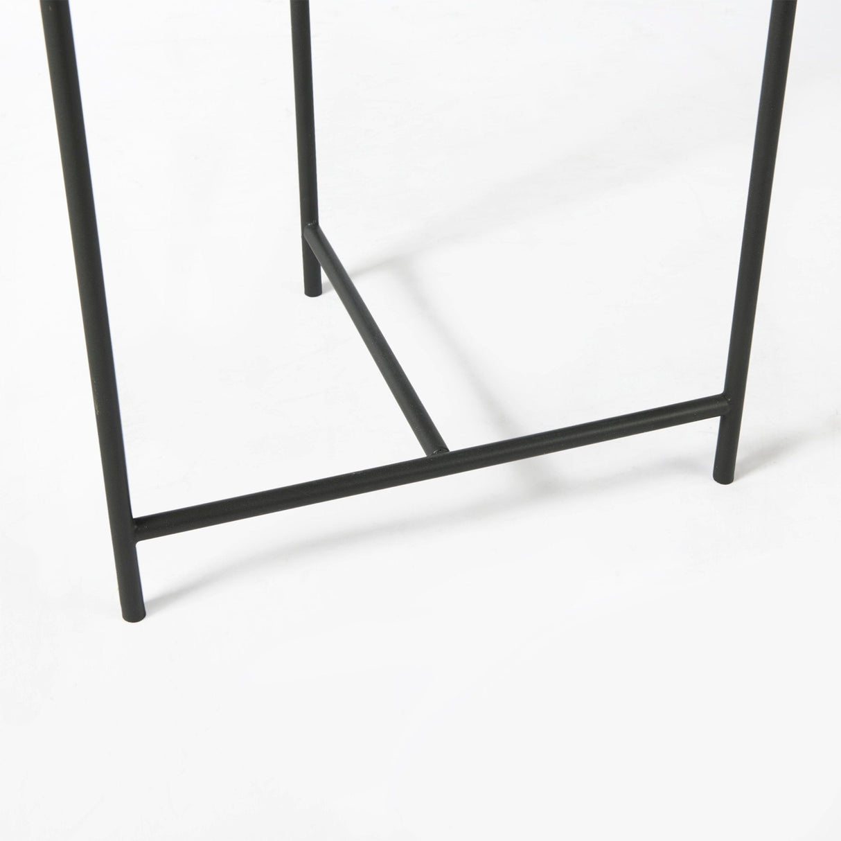 Stella 17L x 17W Gray Round Marble Top W/Black Base Accent Table by Mercana at Eve Furniture