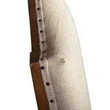 Stella 21" Camelback Dining Chair in Natural Linen with Earth Legs