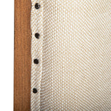 Stella 21" Camelback Dining Chair in Natural Linen with Earth Legs