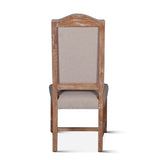 Stella 21" Camelback Dining Chair in Natural Linen with Oak Legs, Set of 2 by Home Trends & Design at Eve Furniture