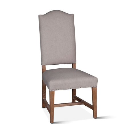 Stella 21" Camelback Dining Chair in Natural Linen with Oak Legs, Set of 2 by Home Trends & Design at Eve Furniture