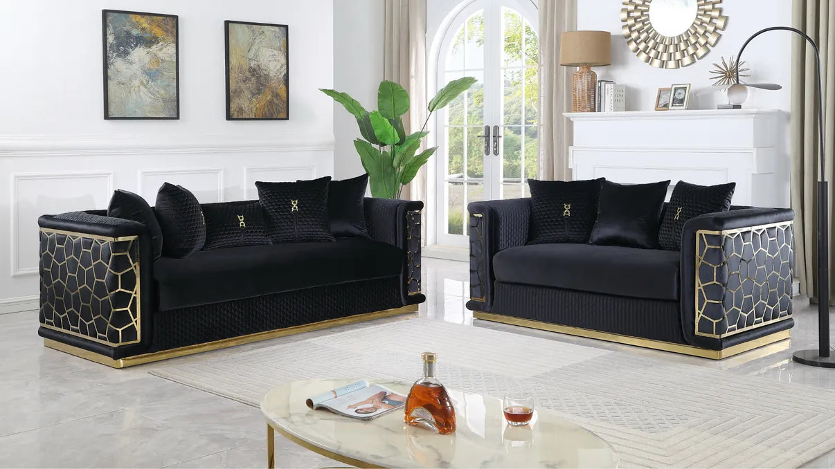 Stella Black Living Room Set by New Era Innovations at Eve Furniture