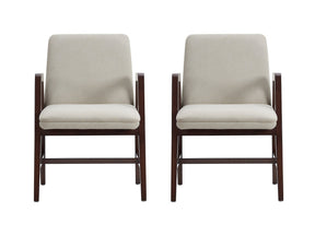 Stella Dining Armchair in Champagne (set of 2) by Manhattan Comfort at Eve Furniture