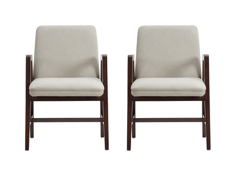 Stella Dining Armchair in Champagne (set of 2) by Manhattan Comfort at Eve Furniture