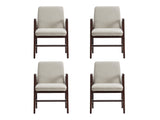 Stella Dining Armchair in Champagne (set of 4) by Manhattan Comfort at Eve Furniture