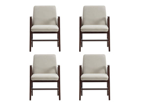 Stella Dining Armchair in Champagne (set of 4) by Manhattan Comfort at Eve Furniture