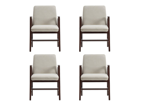 Stella Dining Armchair in Champagne (set of 4) by Manhattan Comfort at Eve Furniture