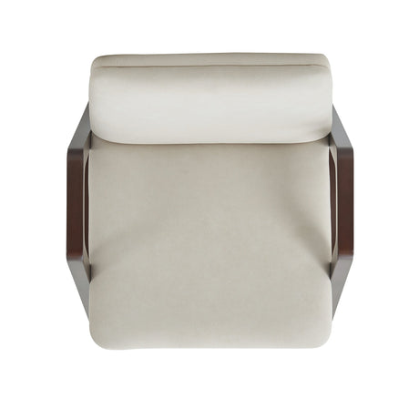 Stella Dining Armchair in Cream by Manhattan Comfort at Eve Furniture