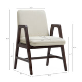 Stella Dining Armchair in Cream by Manhattan Comfort at Eve Furniture