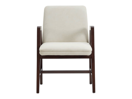 Stella Dining Armchair in Cream by Manhattan Comfort at Eve Furniture