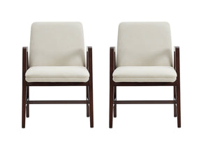 Stella Dining Armchair in Cream (set of 2) by Manhattan Comfort at Eve Furniture