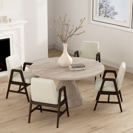 Stella Dining Armchair in Cream (set of 4) by Manhattan Comfort at Eve Furniture