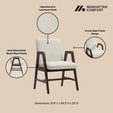 Stella Dining Armchair in Cream (set of 4) by Manhattan Comfort at Eve Furniture