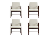 Stella Dining Armchair in Cream (set of 4) by Manhattan Comfort at Eve Furniture
