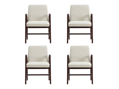 Stella Dining Armchair in Cream (set of 4) by Manhattan Comfort at Eve Furniture