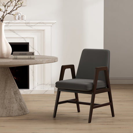 Stella Dining Armchair in Graphite by Manhattan Comfort at Eve Furniture