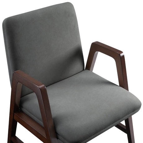 Stella Dining Armchair in Graphite by Manhattan Comfort at Eve Furniture