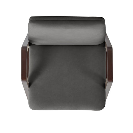 Stella Dining Armchair in Graphite by Manhattan Comfort at Eve Furniture