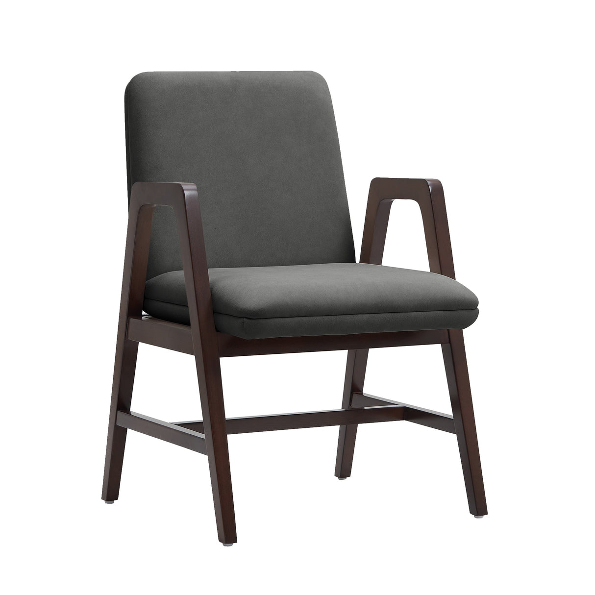 Stella Dining Armchair in Graphite by Manhattan Comfort at Eve Furniture