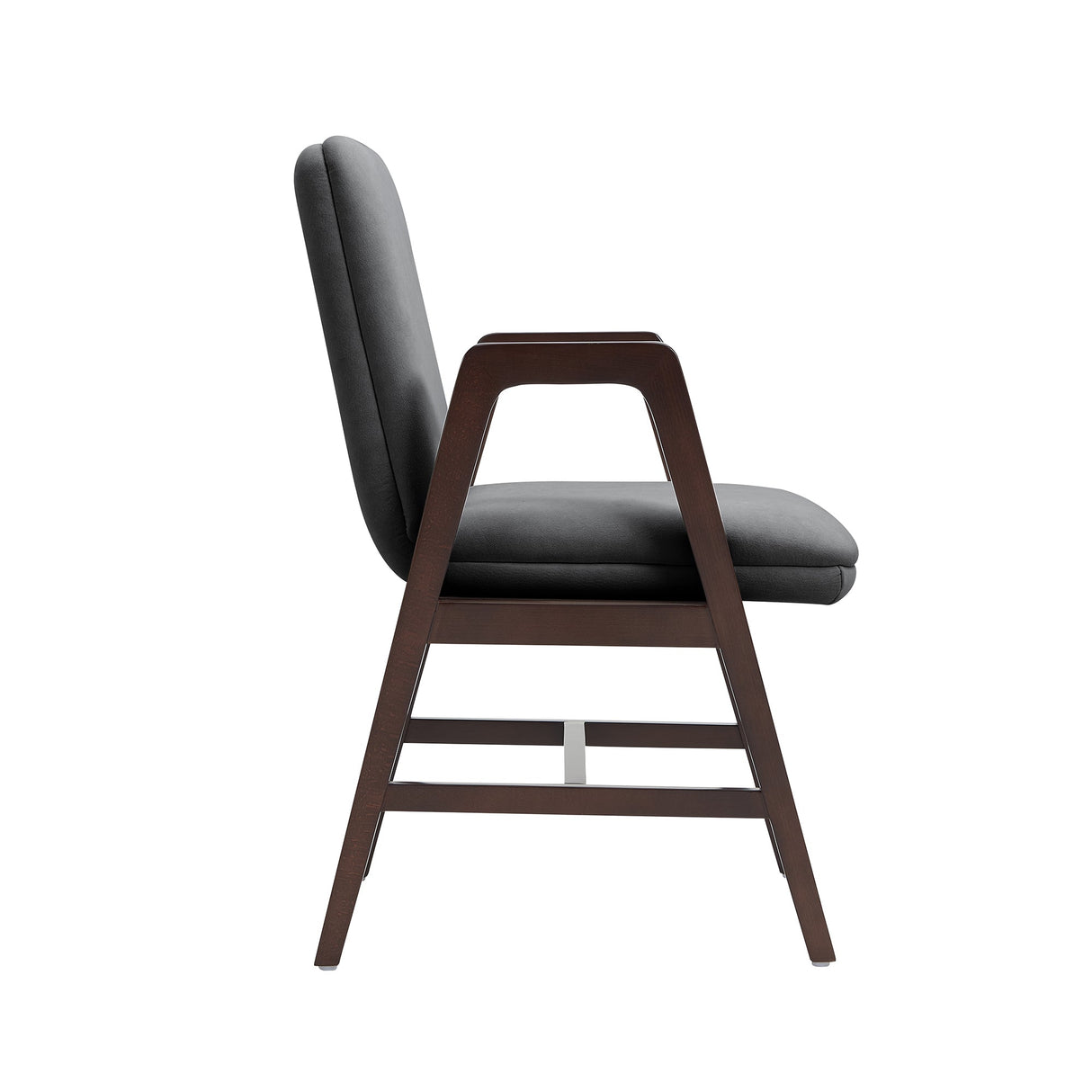 Stella Dining Armchair in Graphite by Manhattan Comfort at Eve Furniture