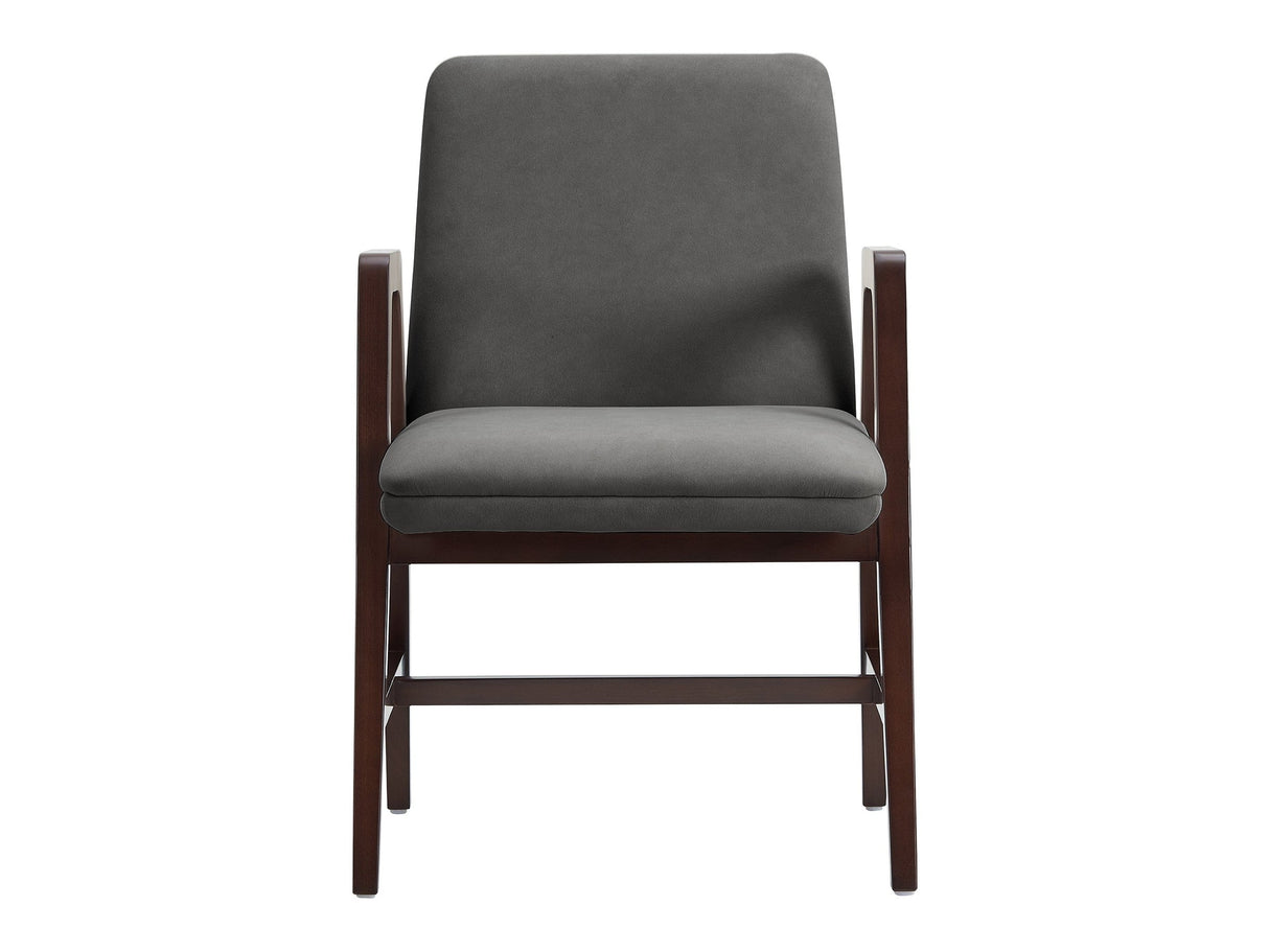 Stella Dining Armchair in Graphite by Manhattan Comfort at Eve Furniture