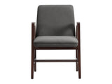 Stella Dining Armchair in Graphite by Manhattan Comfort at Eve Furniture