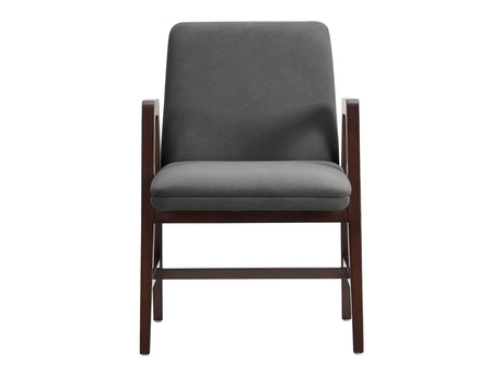 Stella Dining Armchair in Graphite by Manhattan Comfort at Eve Furniture